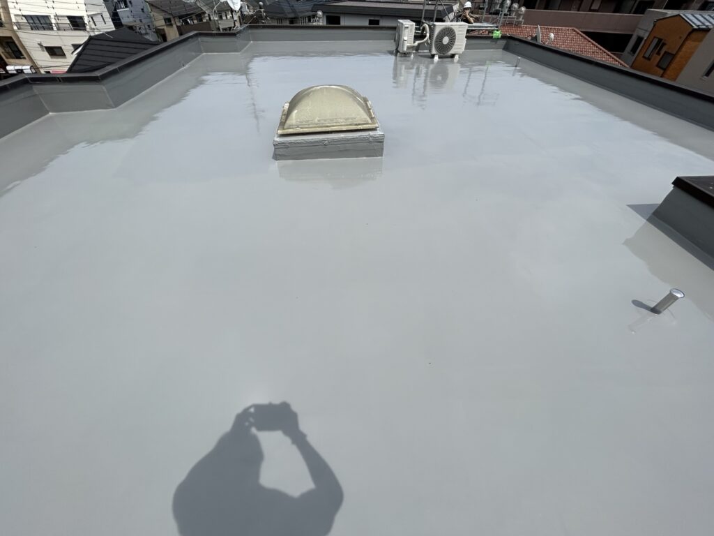 屋上雨漏り　ウレタン通気緩衝工法　青梅市